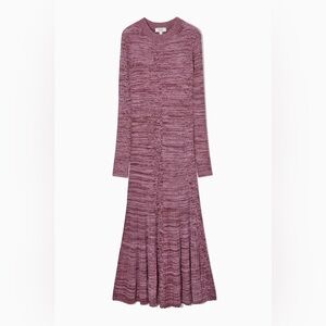 COS Purple and Pink Knit Midi Dress